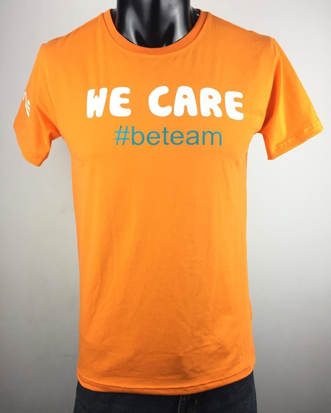 #dongphuc team We Care #customtshirt #aothun #aothuntuthietke #uniform