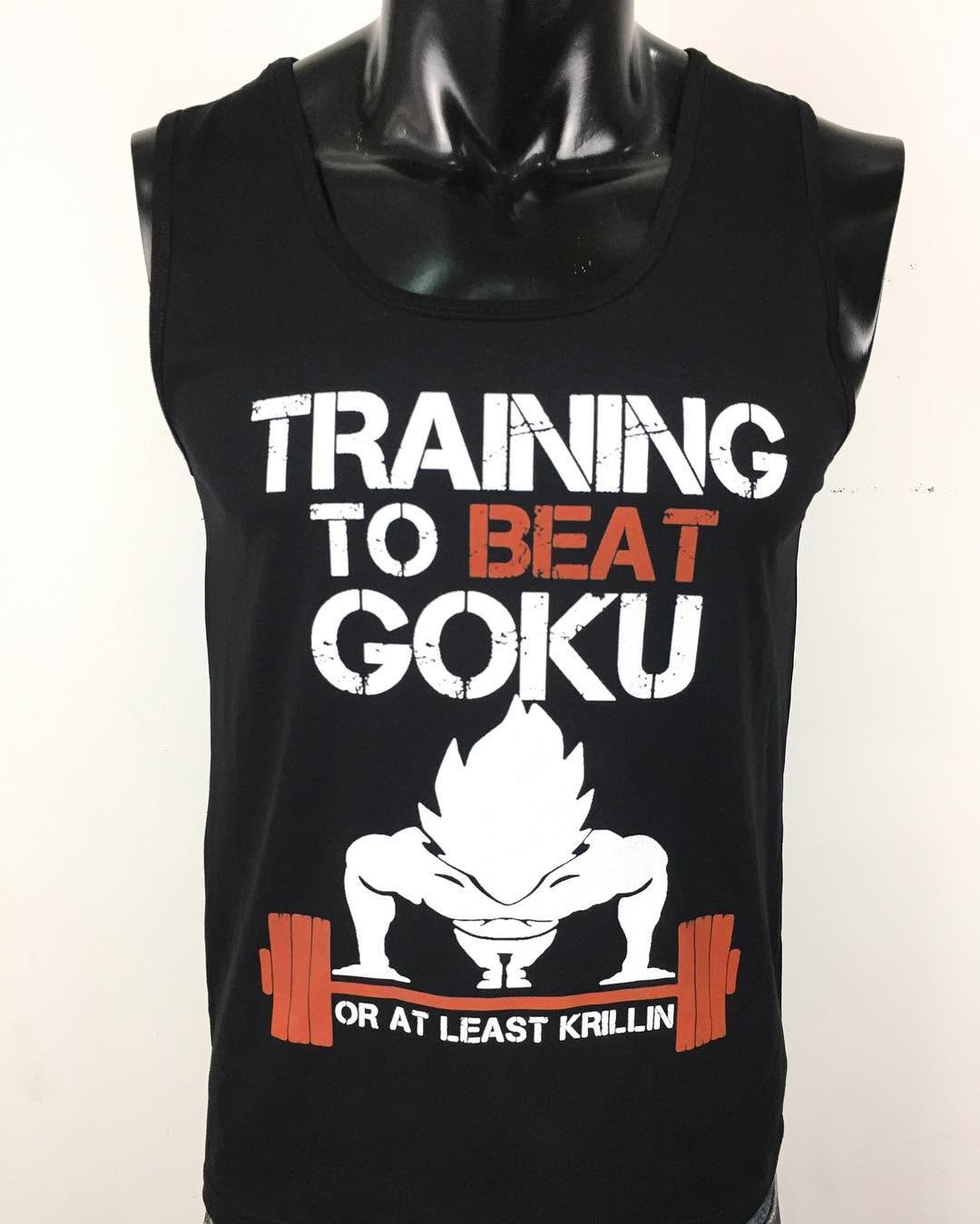 Training to beat Goku #training #gym #workout #customtshirt #inaotheoyeucau #aothuntuthietke
