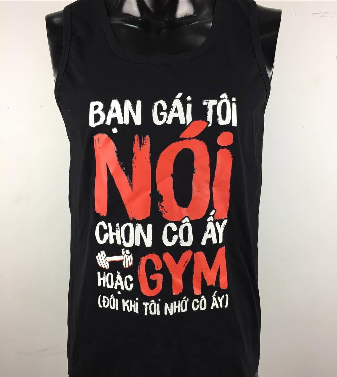 Bạn gái tôi nói chọn cô ấy hoặc #gym, đôi khi tôi nhớ cô ấy #training #workout #motivation #slogan