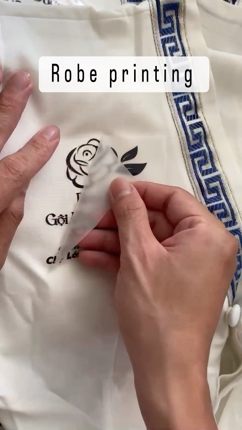 Custom print on spa robe #customprinting #customtshirtprinting #customapparelprinting #customizedprinting #printingcusto